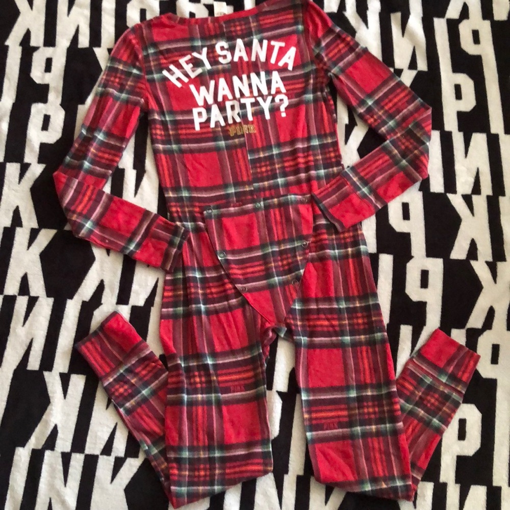 Hey Santa Wanna Party Onesie Thermal NWT